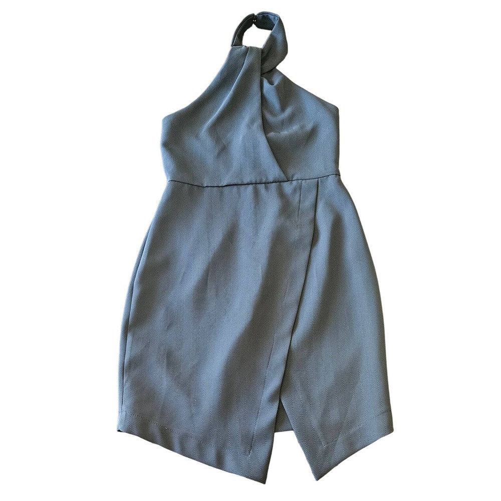 The Impeccable Pig Women's Black Twist Halter Neck Mini Dress. Size M‎